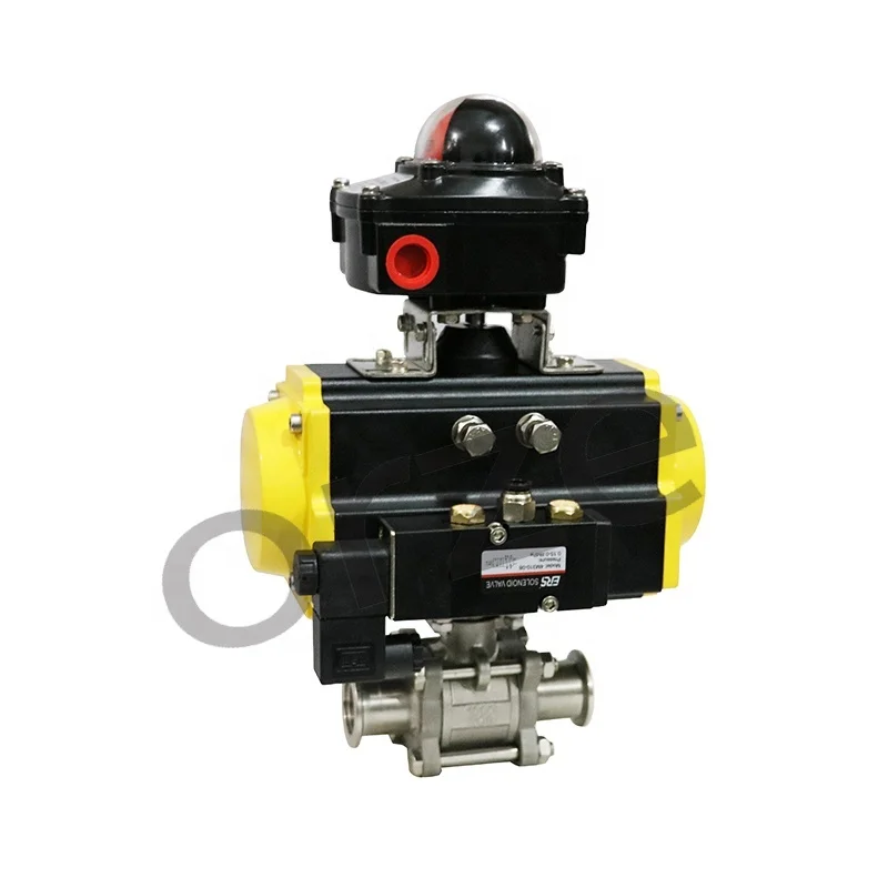 Pneumatic sanitary ball valve actuator double-acting single-acting adjustable