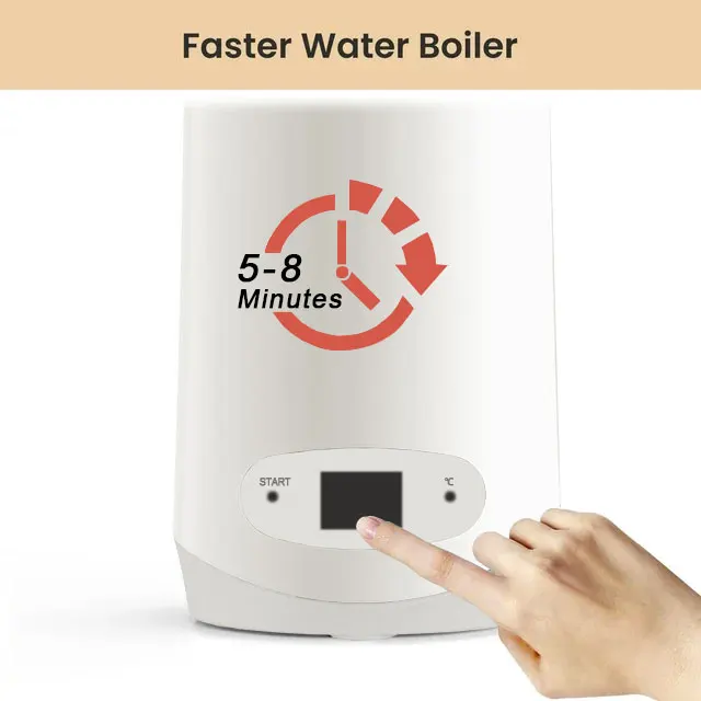 Small Hot Water Boiler with Temperature Setting Electric Travel Kettle Mini Electric Tea Coffee Mug for Hotel Office