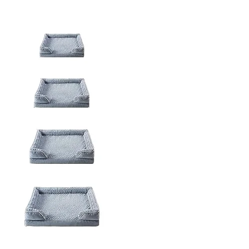 Modern Anti-Stress Orthopedic Memory Foam Large Dog Bed Factory Customized Minimalist Grey Velvet Cat Bolster Pet Furniture