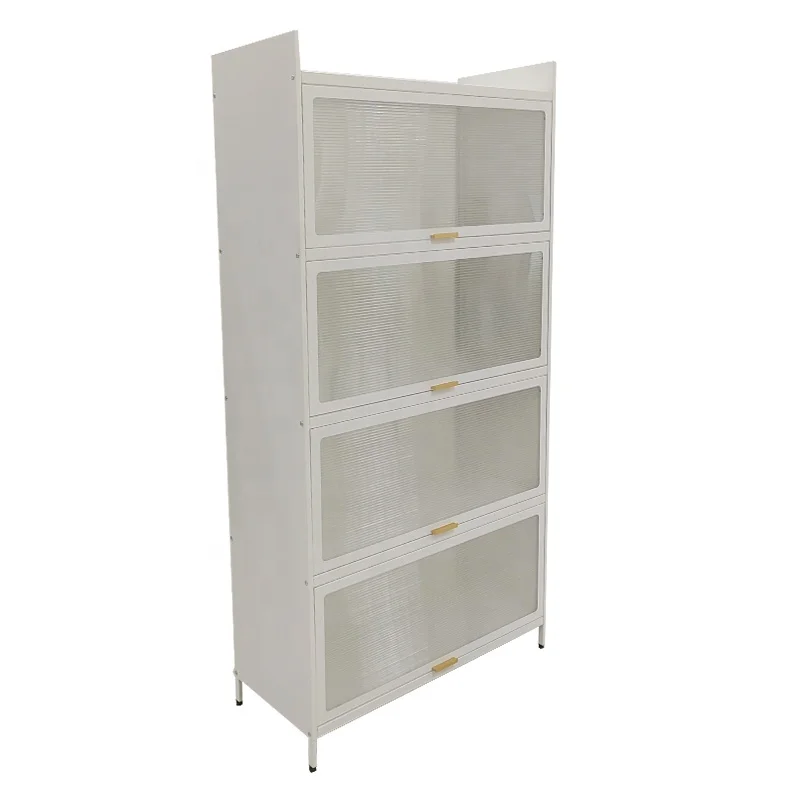 4-tier kitchen shelf, multi-functional save space kitchen storage cabinet with PVC door,Buffets Sideboard cabinet