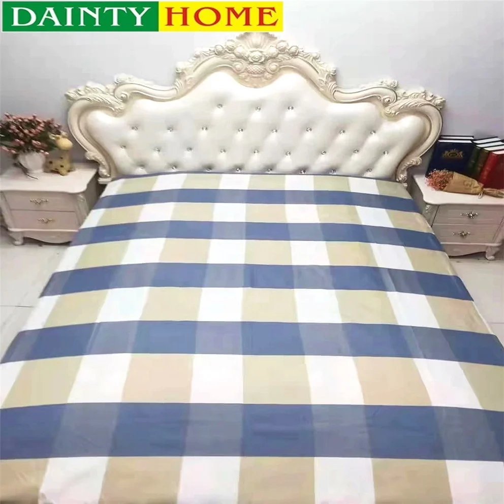 Printed fabrics plaid cute bed sheets materials for children home textile for home bedding sheets