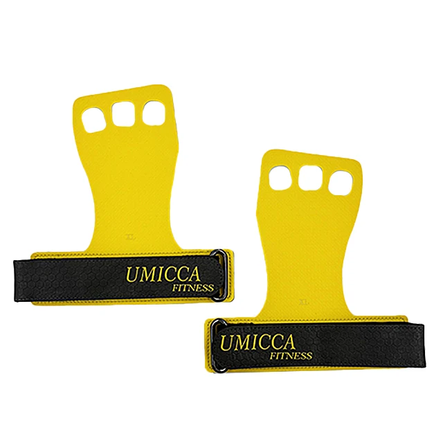 Verchoo Wrist Straps Weight Lifting Power Gymnastics Guard 3-Hole Fitness Gloves Silicone Padding Protect Hand Cross Fit Grips