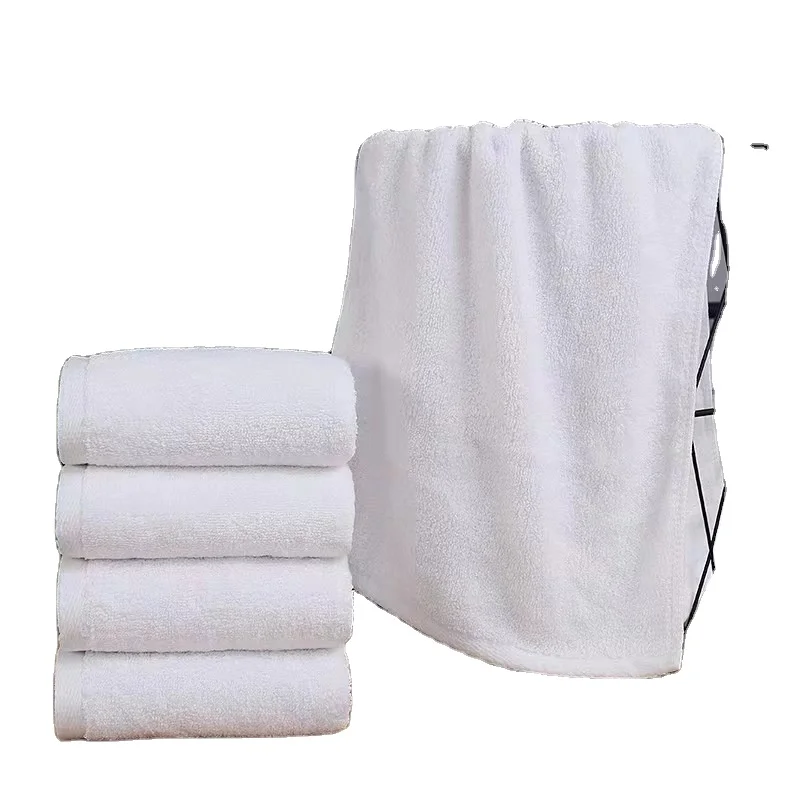32 strand white square towel bath towel set for hotel beauty salon, thickened, soft and absorbent cross-border