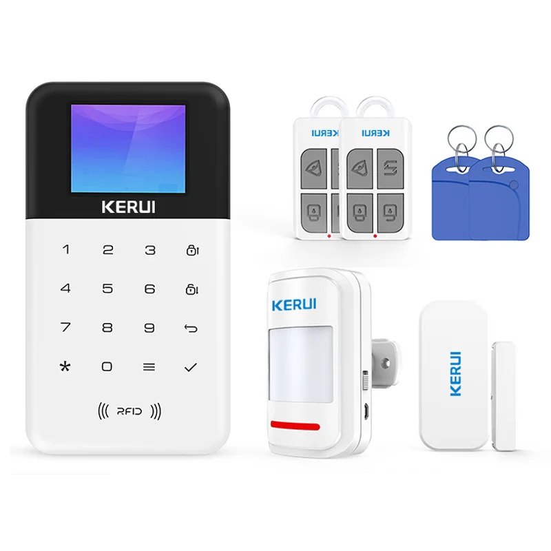Kerui alarm keypad security network panel tuya alarm system home assistant WIFI/GSM/RFID ALARM 4G tuya smart home kit