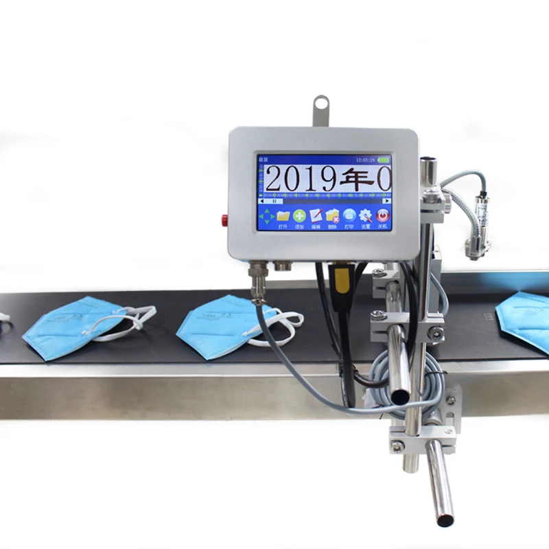 Portable Online double sprinkler Multi Language Digital Inkjet Printer Thermal Inkjet Printer TIJ Coding Machine