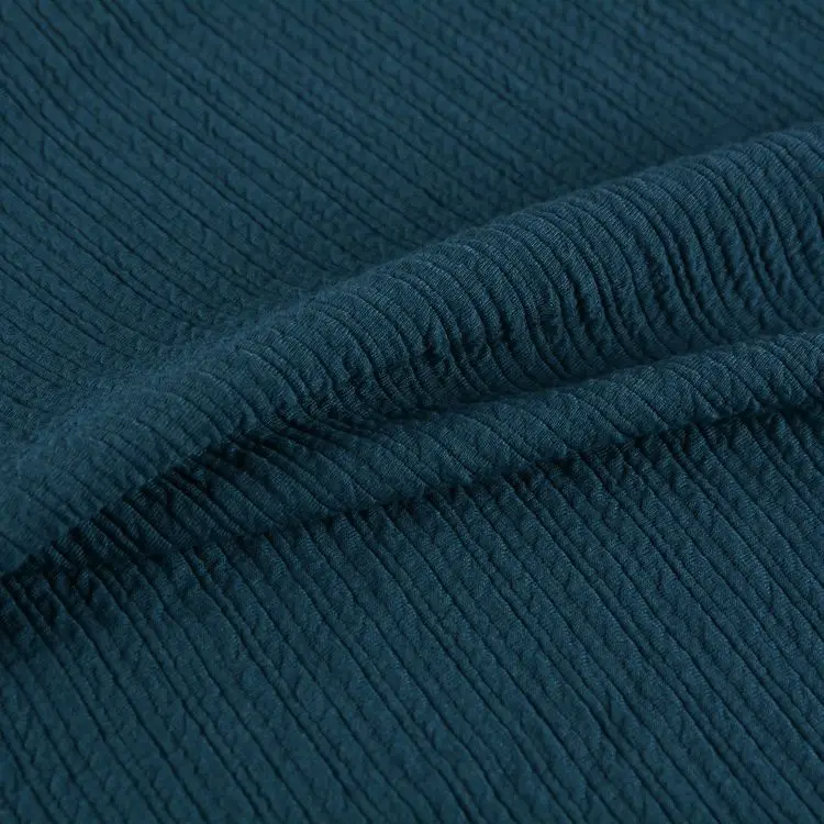 
Chinese supply 75 polyester 25 rayon blend knitted ottoman fabric air layer sandwich interlock knitting fabric 