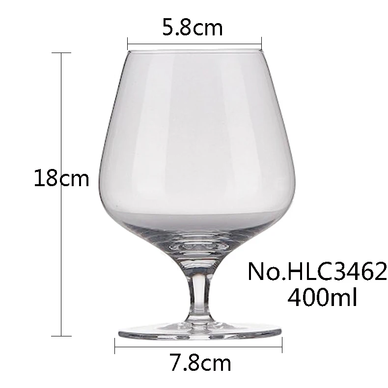 400ml Short Stem Unleaded Crystal Glassware Elegant Clear Cocktail Drinking Cognac Snifter Brandy XO bar whisky wine Cup Glasses