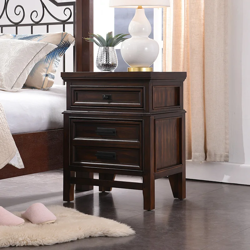 Factory outlet iron carved solid wood bed American style metal bed with solid wood frame king size full size bed