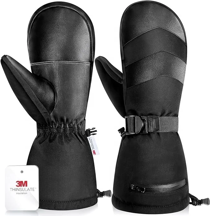 DIBEAR OEM Ski Gloves for Men Women,3M C100 Insulation Double Waterproof Winter 2X Warmer Snowboard Mittens with 5 Layer Fabric