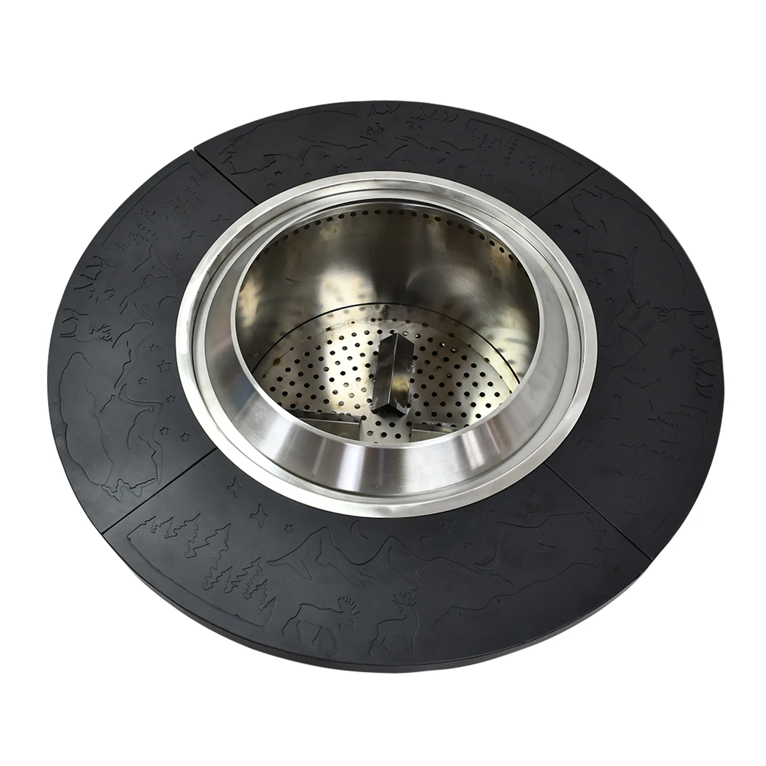 Contemporary Popular Stainless Outdoor Bonfire Firewood Surround Smokeless Fire Pit Table