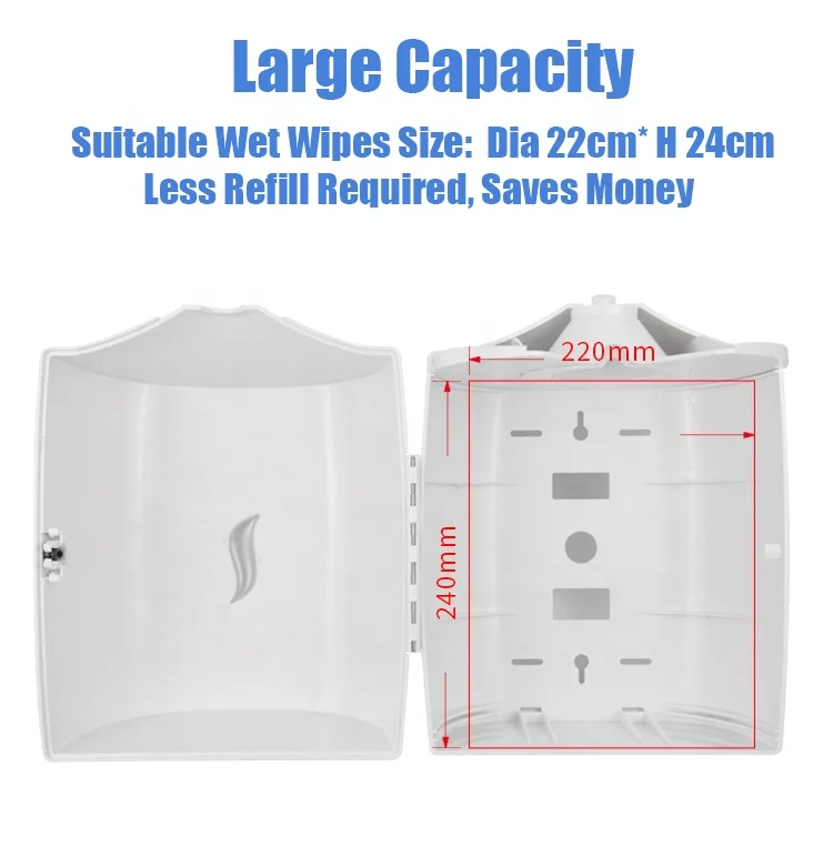 Private Label Desktop Wet Wipe Dispenser Paper Towel Holder Countertop Wet Wipes Table Dispenser