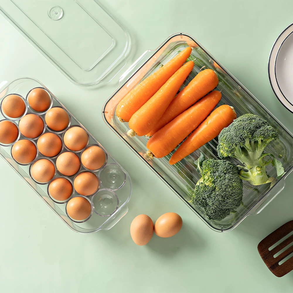 Кухонный прозрачный пластиковый контейнер для хранения продуктов