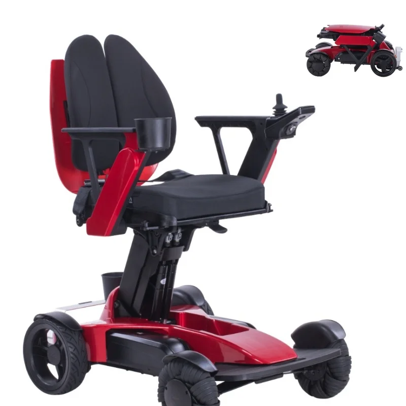 Elite Electric Mobility Aid for Seniors  with Height-Adjustable Seating, 3D Wing Backrest, Safety Harness, LED Illumination