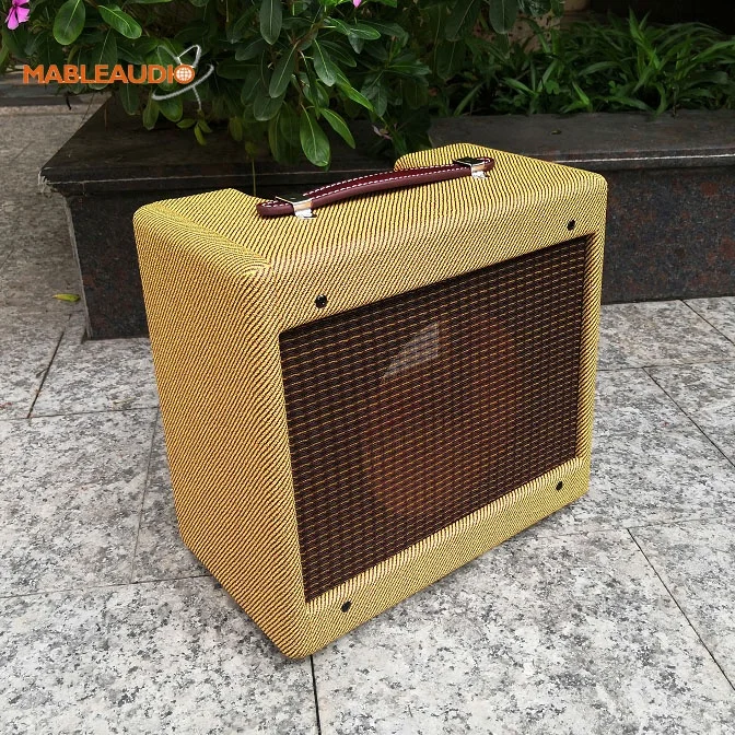 MableAudio Narrow Panel Tweed champ Guitar 5F1 Amplifier Combo Speaker Cabinet with Tolex covering