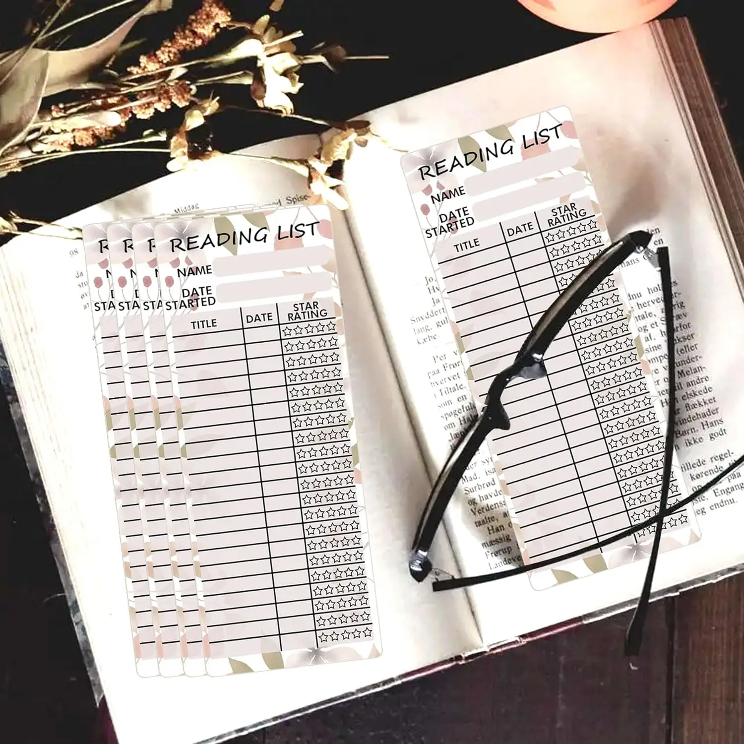 Reading List Bookmark Personal Libraries Book Tracker Reading Page Cards Log for Reading Student Lover Readers