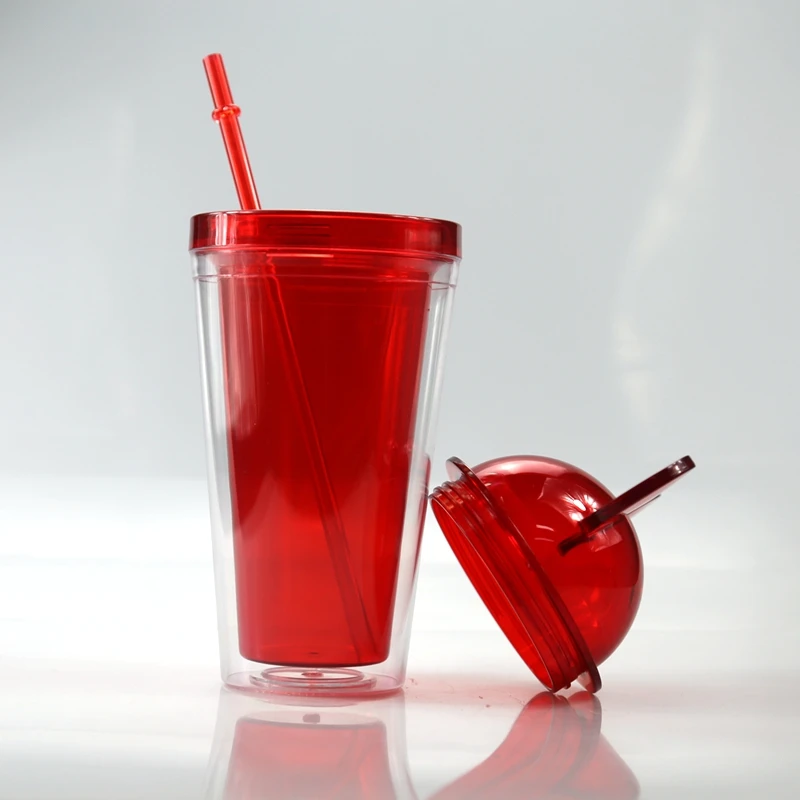 
US warehouse In stock: Acrylic BPA Free Wholesale Plastic Dome Lid Double Wall Mickey Mouse Ear Tumbler Cup with Straw In Bulk 