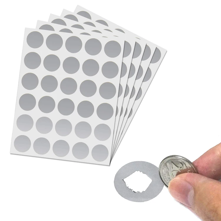DIY 1 Inch Gold Round Circle Sheet Scratch Off Stickers