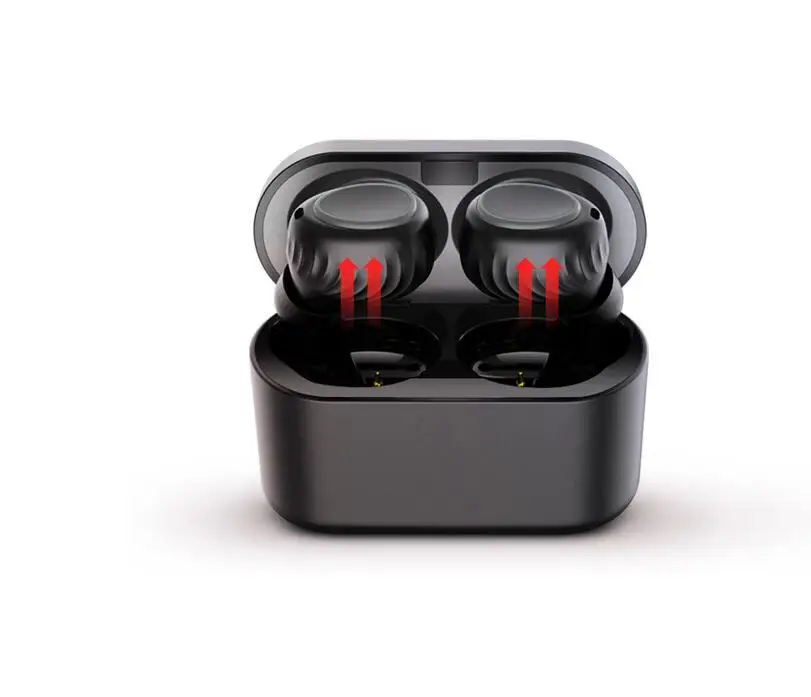 Cheap music tws dual talk stereo headphones with charging box