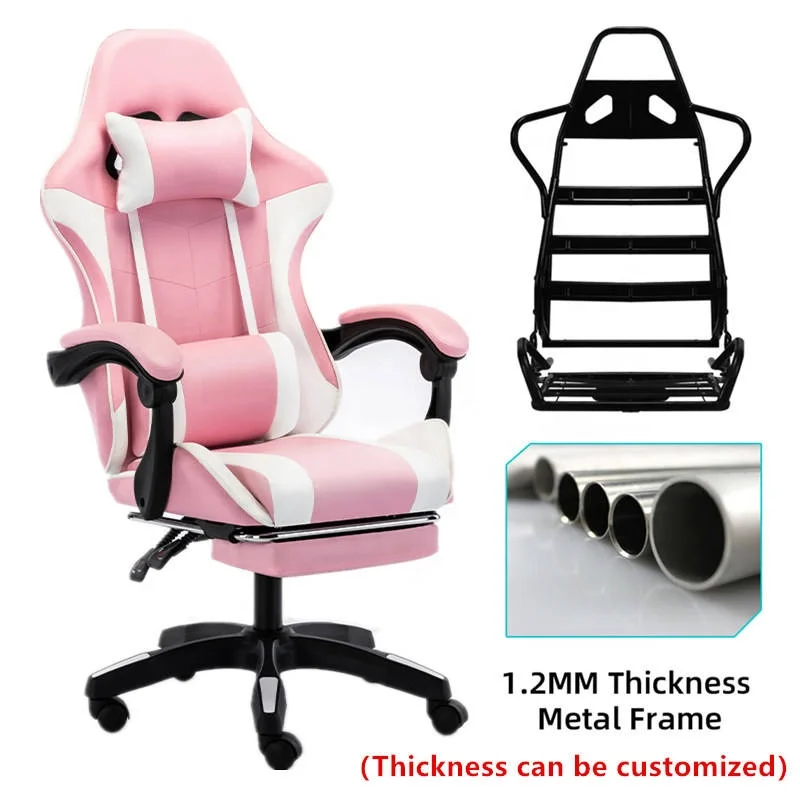 Small Size Space Saving Staff Chair Office Household Computer Gaming Chair Study Chair with Bluetooths Speakers and RGB Lights