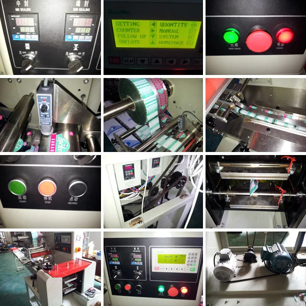 KEFAI Atomatic Horizontal Pillow Bag Wafer Bars Biscuit Cookie Flow Wrapping Packing Machine