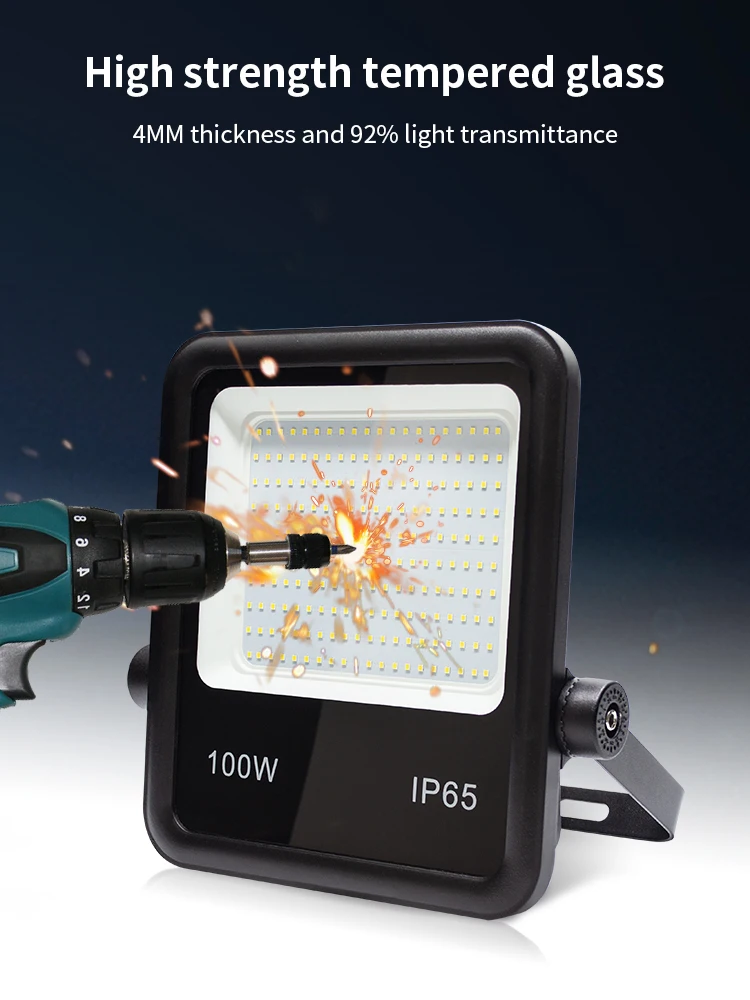 High Efficiency Driver Outdoor Pro Lamp Floodlight Aluminum Waterproof IP65 Projector 100w 200w Led Flood Light for Garden Villa