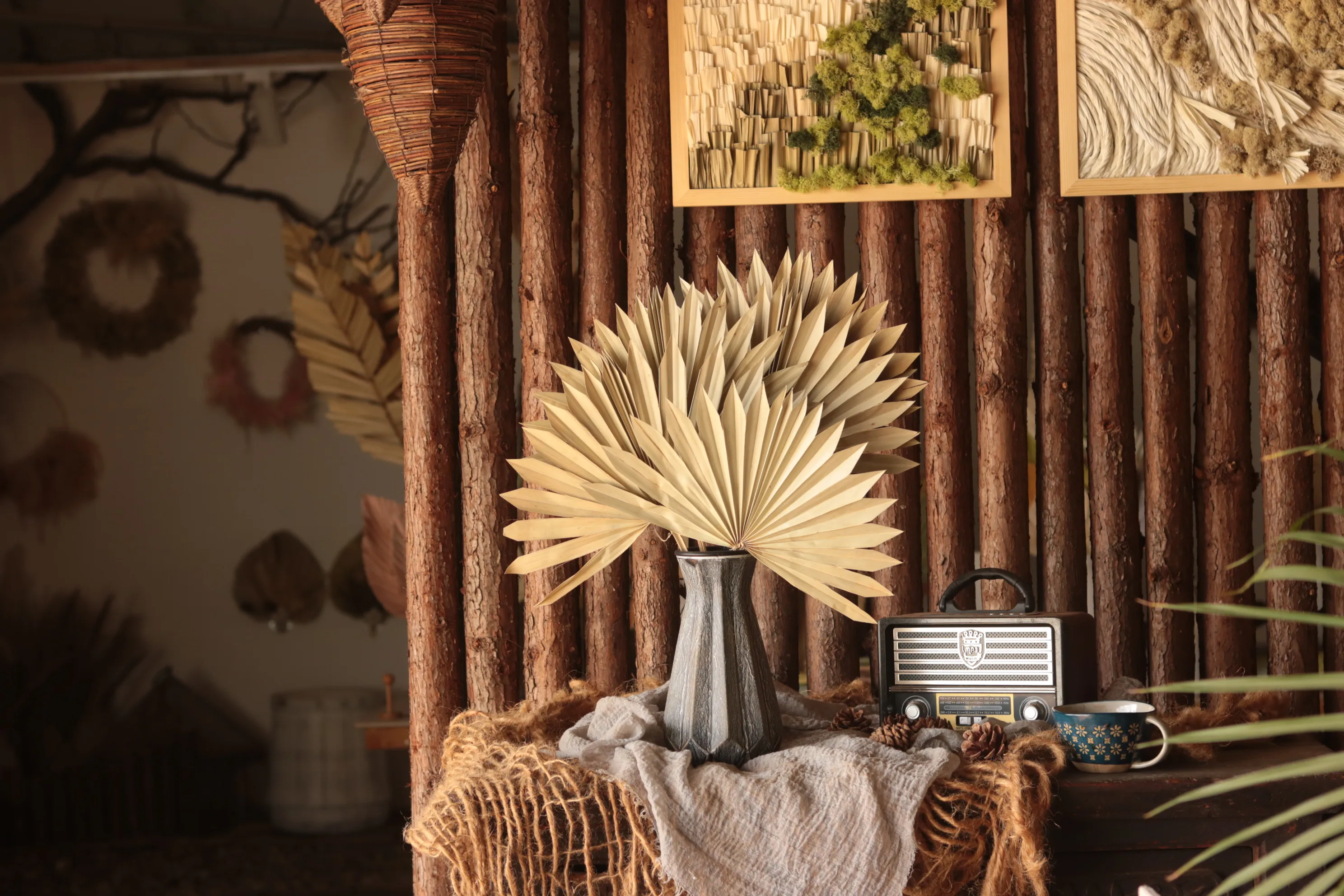 Hot Sale Dry Palm Leaf Decoration,  Sun Palm Spear, For Cake Decoration Home Wedding