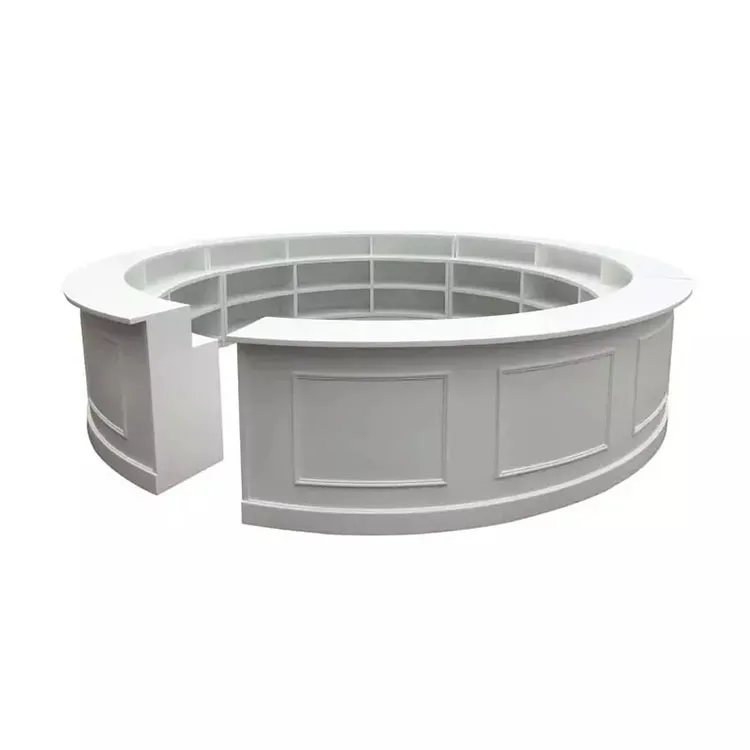 Large size Circular Rental Bar Table Counter Birch Wood Painted Wooden Four Groups Events Bar Counter Outdoor Black Modern Round