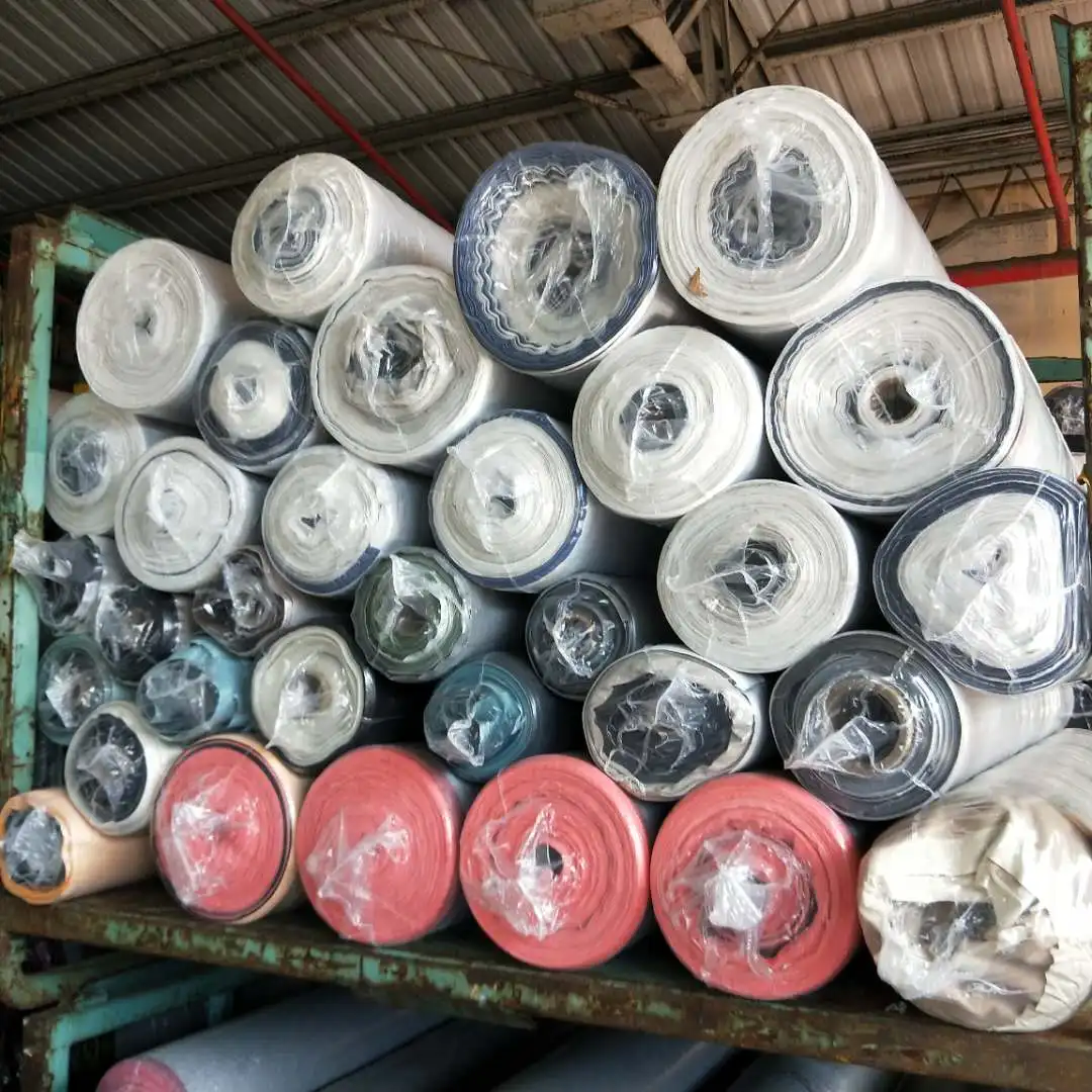 Taiwan C Grade PVC Artificial Leather Stock Lot