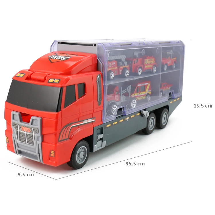 Plastic Mini Small Die Cast Diecast Toys Model Car Metal Vehicles Fire Truck Police Car Alloy Toy Cars And Truck Set For Kid Boy