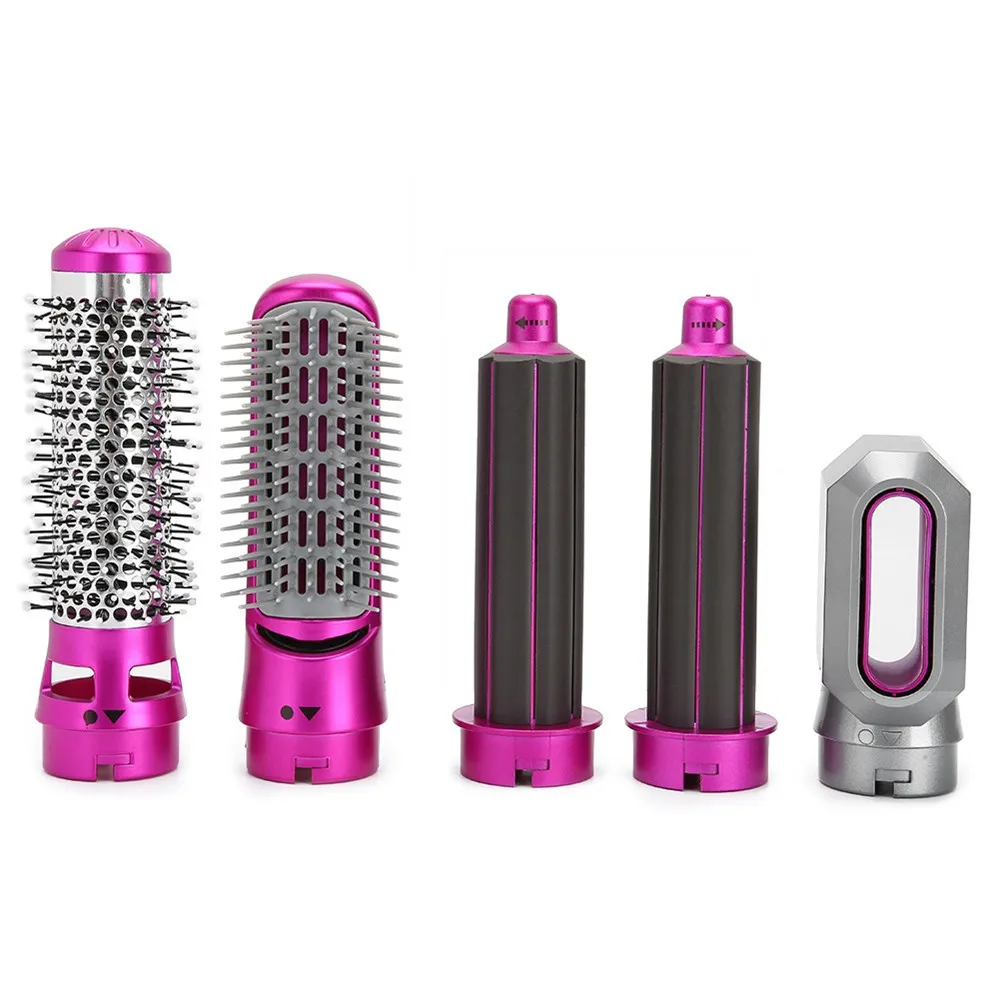 2021 Multifunctional Hot Air Brush Styler 5 in 1 Auto-Rotating Curling One Step Hot Air Hair Dryer Brush