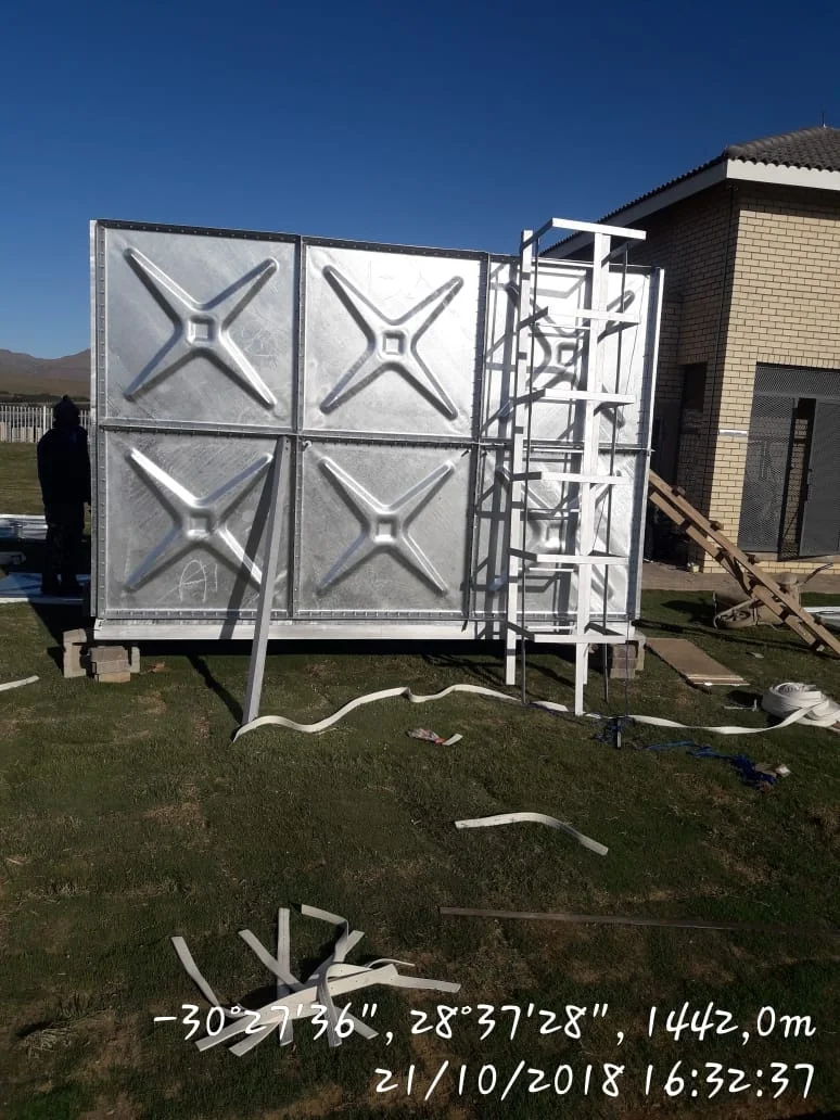 Huili Pressed Galvanized Stock Steel 100000 liter Water Tank 50000 Liter Gallon