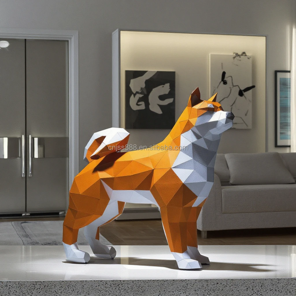 Akita Dog,3DHandmade Paper Art, Home Decor,Living Room, Educational Interests, Holiday Parties,DIY Origami Crafts