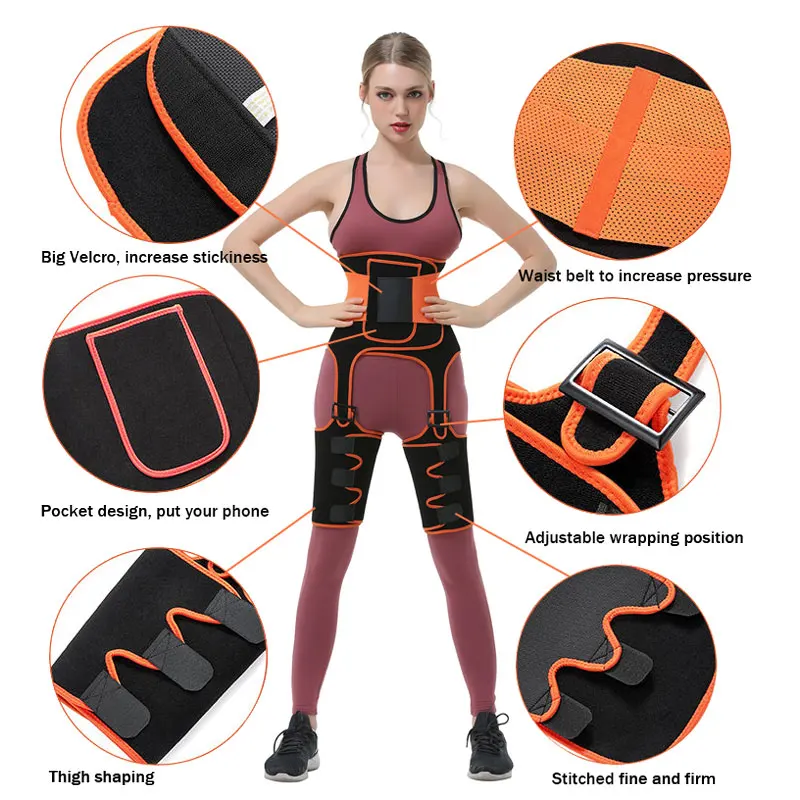 Wholesale Upgrade Slimming Underwear 3 In 1 Waist Trainer Thigh Eraser Trimmer Strap Leg Butt Lifter For Women