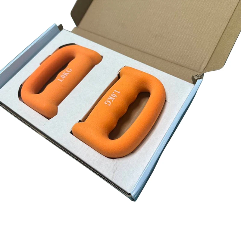 JY new gym fitness 1kg plastic dipping dumbbell household small iron dumbbell set