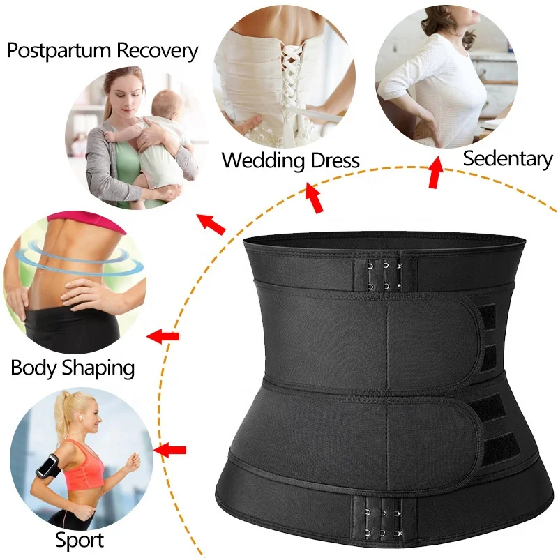 
Shape Wear Women strap waist trainer Neoprene Weight Loss Belt Waist Trimmer Belt With Hook 
