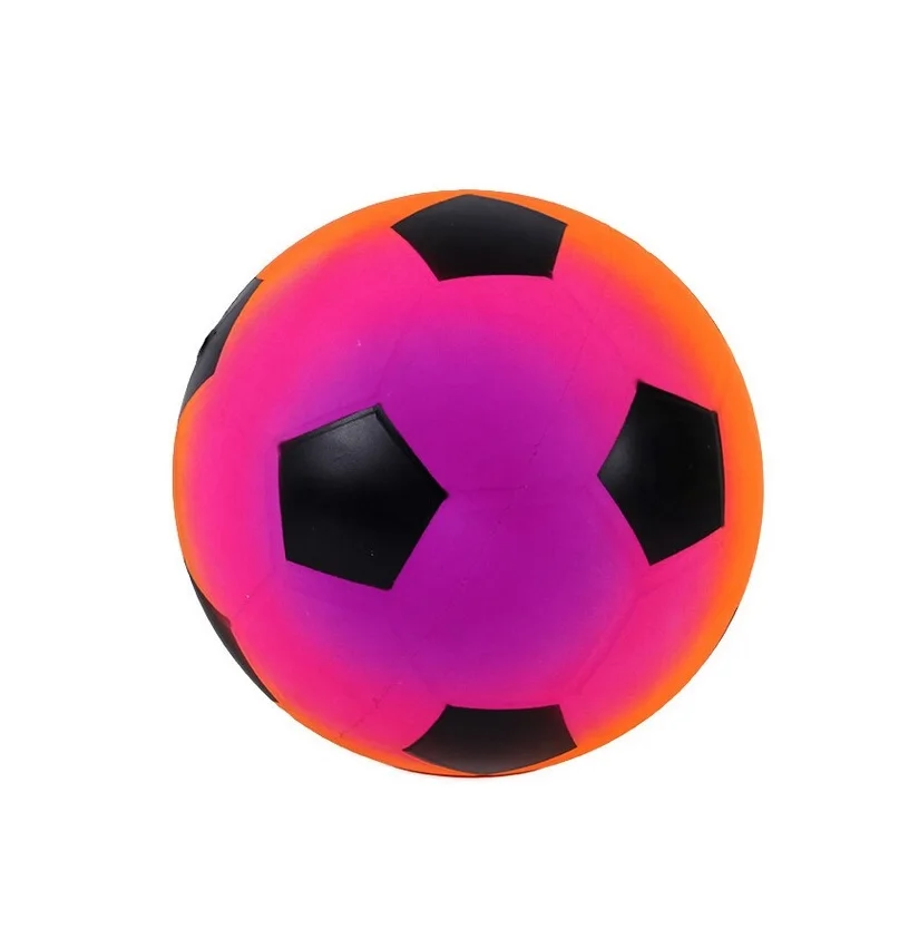 9 inches smooth face neon painting football colored paint plastic soccer balls wholesale