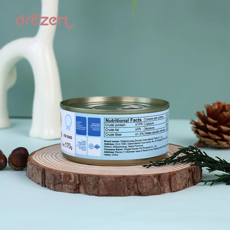 Canned soup for dogs of all ages duck + pear + oatmeal flavor made in China brand Drezen high-quality canned food