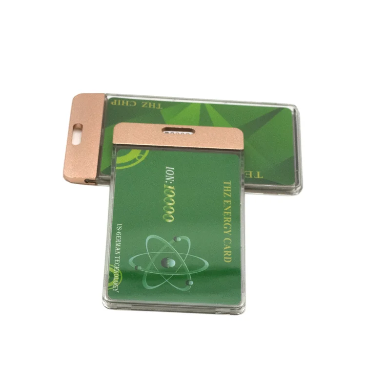 Hot sale 10000 negative ion  Terahertz energy card Germany Nanotechnology Quantum energy  card for Health care with card holder