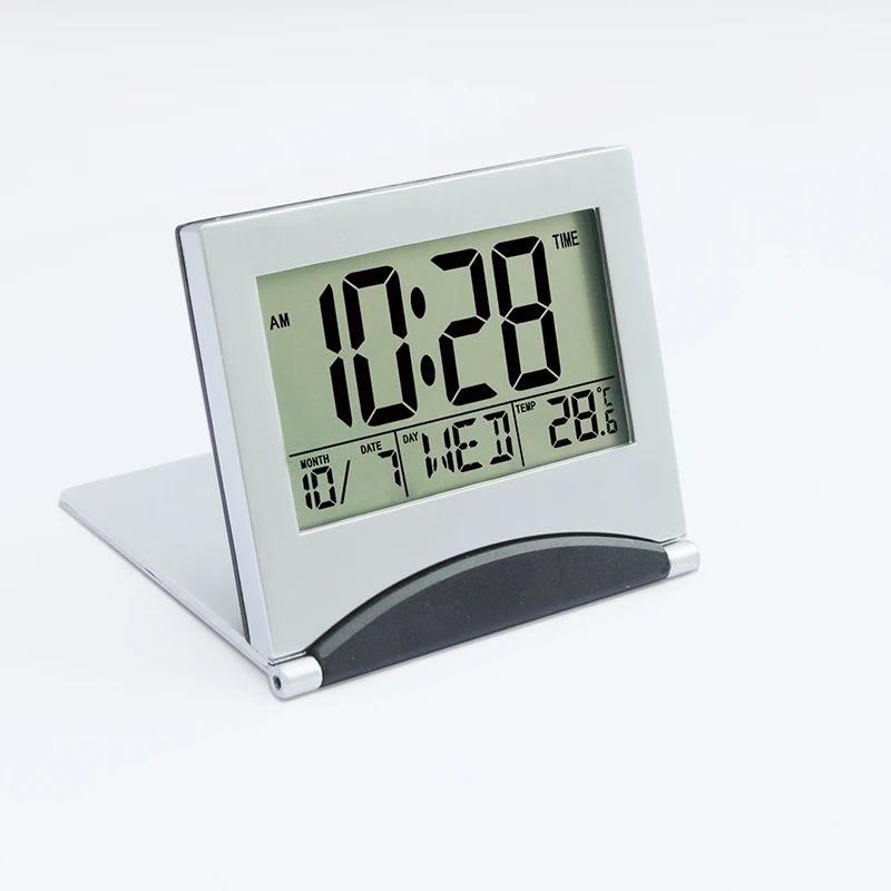 
H840 Flip travel LCD Alarm Clock Digital desktop alarm clock portable alarm clock 