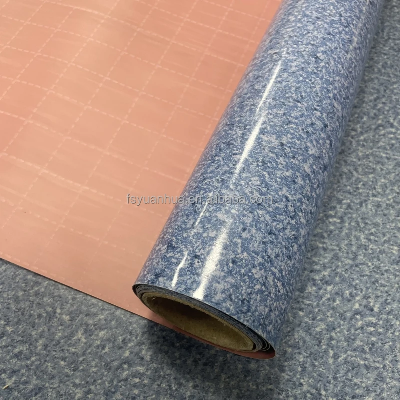 High quality Sponge Wood Floor Covering Plastic Floor Carpet roll commercial PVC vinyl flooring