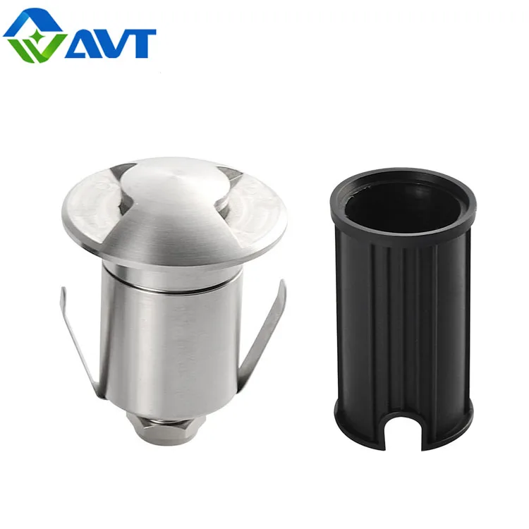 High quality stainless steel round recessed 1W LED inground lighting DC24V 12V underground light