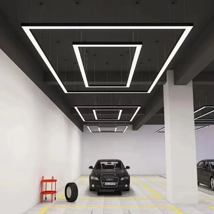 Шестигранный светодиодный светильник для автомойки потолочный автомагазина и гаража 110-265 в шестигранные
