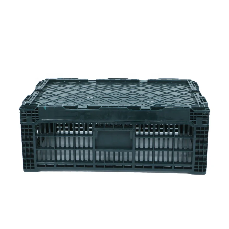 Professional manufacturer Virgin Material Ventilation plastic folding crate for fruits and vegetables