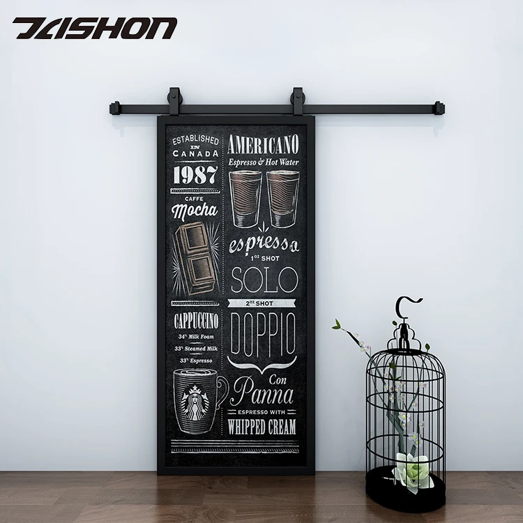 Black Rustic Sliding Doors Stainless Steel Sliding Interior Barn Doors Hardware