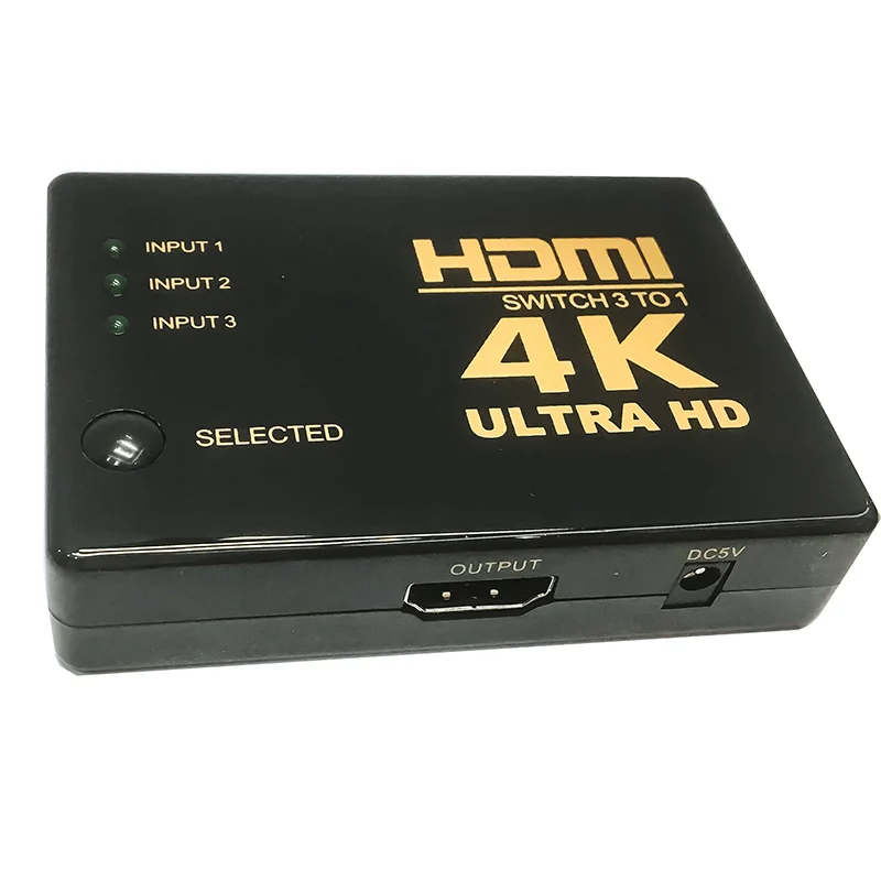 3x1 HDMI Switch 4K@60Hz EDID emulators in every input ports HDR 10 Compliant with HDCP 2.2 3x1 HDMI Switch 4K@60Hz