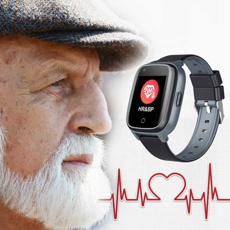 4G Elderly smart watch D32 Pendant Fall Detection Heart Rate SOS smart watch with Alarm GPS LBS wifi Location for Elderly People