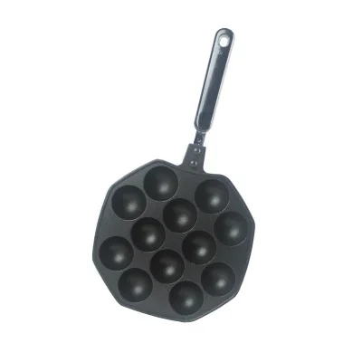 QY new snack night market tableware DIY12 hole grill pan octopus barbecue plate octopus balls tools Multifunctional and durable