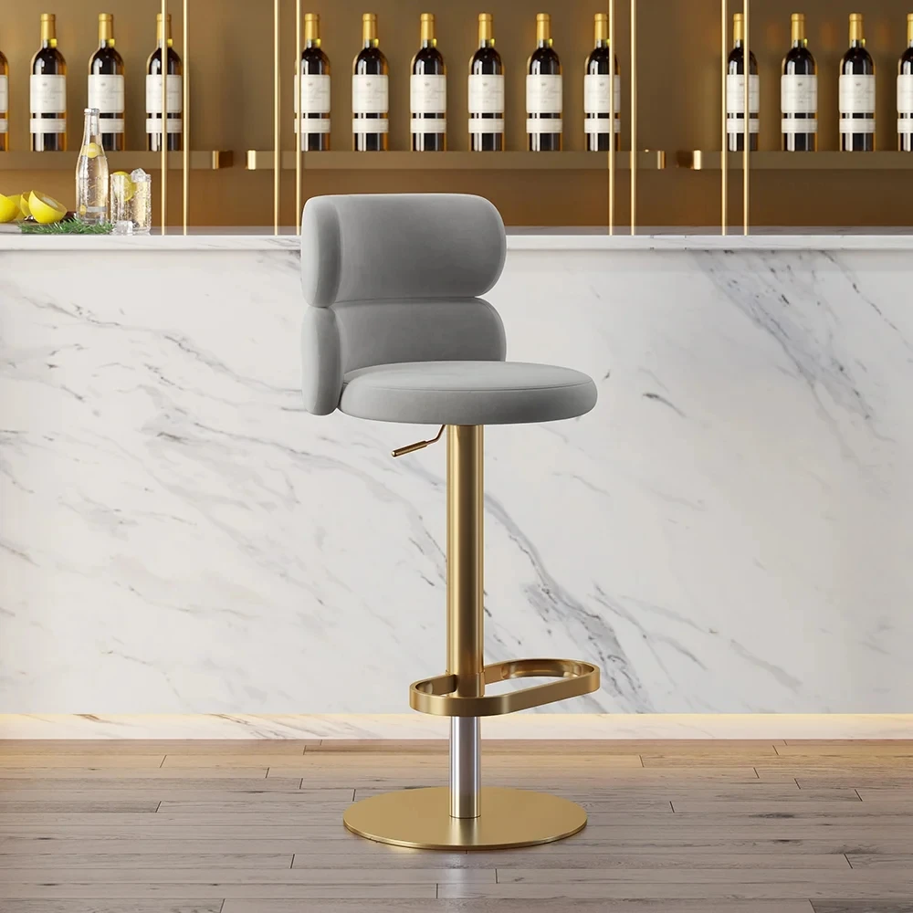 Multifunctional lifting bar chair for restaurant home hotel Adjustable Stainless Steel Gold Bar Lounge Club Stool Chair foshan