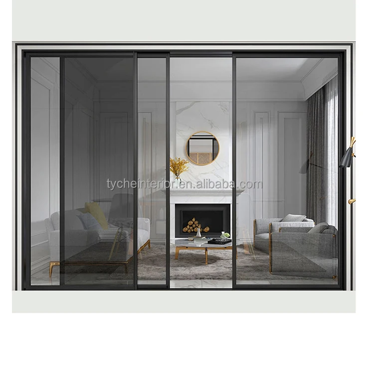 China Dc Fire Wood Glass System Pocket Exterior Color Set Storage Industrial Waterproof Turn Sliding Door Bookcase
