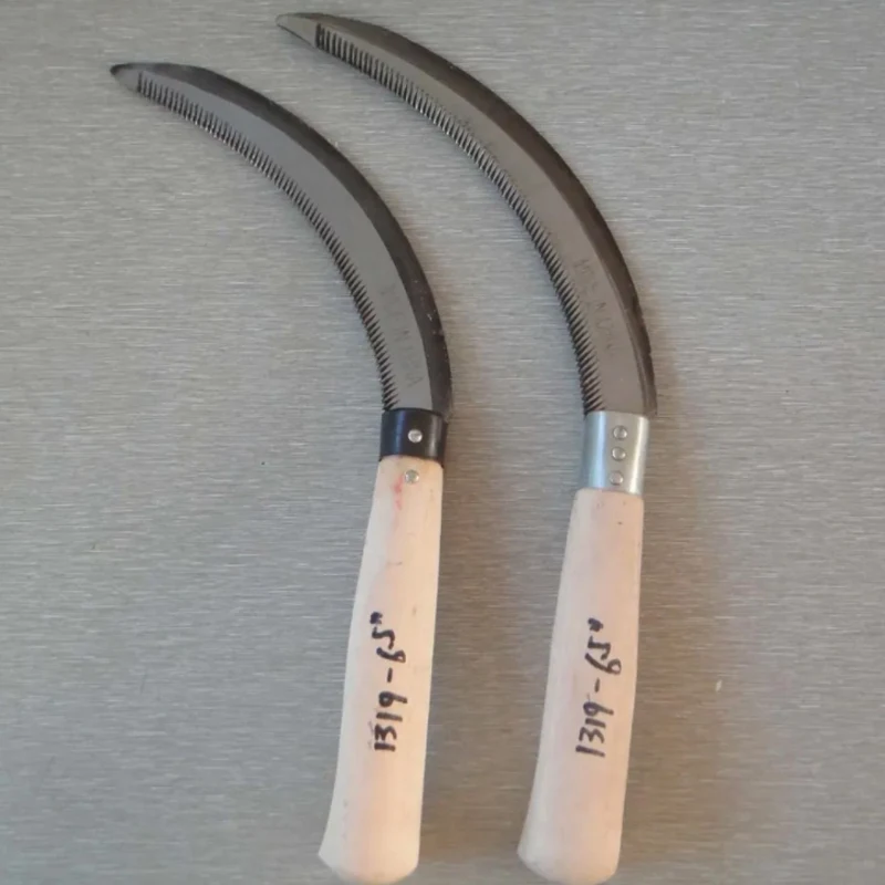 022 Middle East market arabian hand tools agricultural grass carbon steel harvesting knife S1319 farming sickle